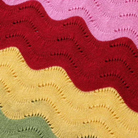 NWT Multicolor Striped Women's Swim Cover-Up 6X/30 - Picture 5 of 9